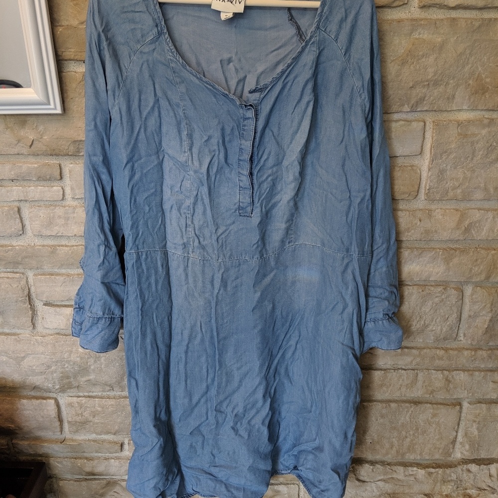 Chambray dress (plus size)